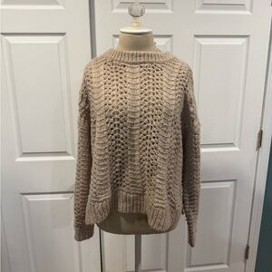 Madewell Textured Knit Tan Sweater